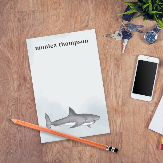Moderne Elegant Waterverf Simple Ocean Shark Post-it® Notes