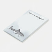 Moderne Elegant Waterverf Simple Ocean Shark Post-it® Notes (Schuin)