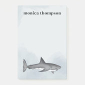 Moderne Elegant Waterverf Simple Ocean Shark Post-it® Notes (Voorkant)