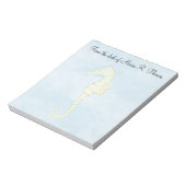 Moderne Elegant Waterverf Simple Seahorse Sealife Notitieblok (Linkerzijde)