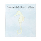 Moderne Elegant Waterverf Simple Seahorse Sealife Notitieblok (Voorkant)