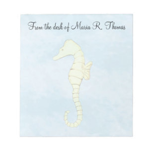 Moderne Elegant Waterverf Simple Seahorse Sealife Notitieblok