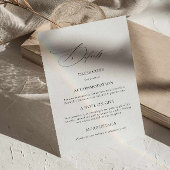 Moderne Elegant Wedding Details Kaart