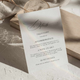 Moderne Elegant Wedding Details Kaart
