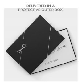 Moderne Elegant White Calligraphy Script Wedding Gastenboek