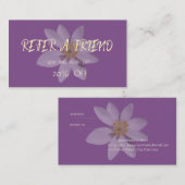 Moderne Elegant White Daisy Referral Kaart (Voorkant / Achterkant)