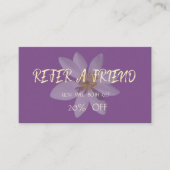 Moderne Elegant White Daisy Referral Kaart (Voorkant)