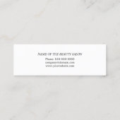 Moderne Elegant White Faux Gold Scissors Comb Mini Visitekaartje (Achterkant)