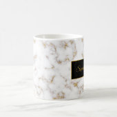 Moderne Elegant White Gold Marble Name - Mok (Center)