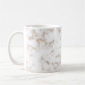 Moderne Elegant White Gold Marble Name - Mok (Links)