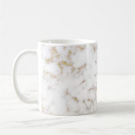 Moderne Elegant White Gold Marble Name - Mok