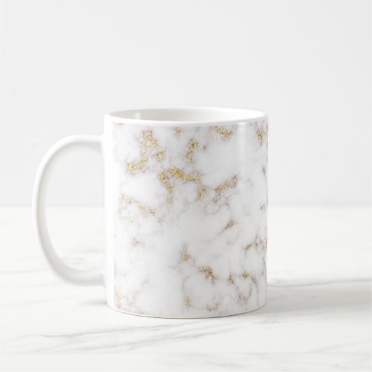 Moderne Elegant White Gold Marble Name - Mok (Links)