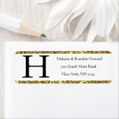 Moderne Elegant White Gold Monogram Initiaal retou Etiket (Insitu)