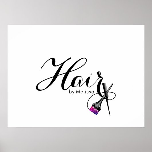 Moderne Elegant White Hair Stylist Poster (Voorkant)