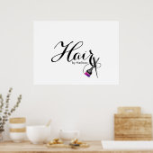 Moderne Elegant White Hair Stylist Poster (Keuken)