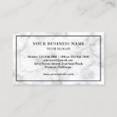 Moderne Elegant White Marble Honey Bee Visitekaartje (Achterkant)