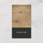 Moderne Elegant Wooden Black Interior Designer Visitekaartje (Voorkant)