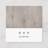 Moderne Elegant Wooden Interior Designer Vierkante Visitekaartje (Voorkant)