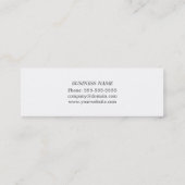 Moderne Elegant Wooden White Interior Designer Mini Visitekaartje (Achterkant)