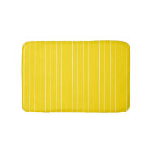 Moderne Elegant Yellow White Striped Sjabloon Badmat (Voorkant)