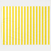 Moderne Elegant Yellow White Striped Sjabloon Fleece Deken (Voorkant (Horizontaal))