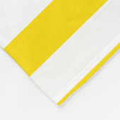 Moderne Elegant Yellow White Striped Sjabloon Fleece Deken (Hoek)