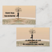 Moderne elegant yoga-visitekaartje visitekaartje (Voorkant / Achterkant)