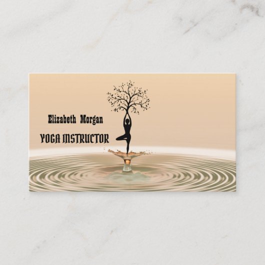 Moderne elegant yoga-visitekaartje visitekaartje (Voorkant)