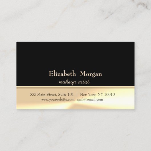 Moderne Elegant, zwarte, gouden Confetti Kaart Klantenkaartje (Achterkant)