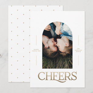 Moderne elegante 1 foto typografie gouden Kerstmis