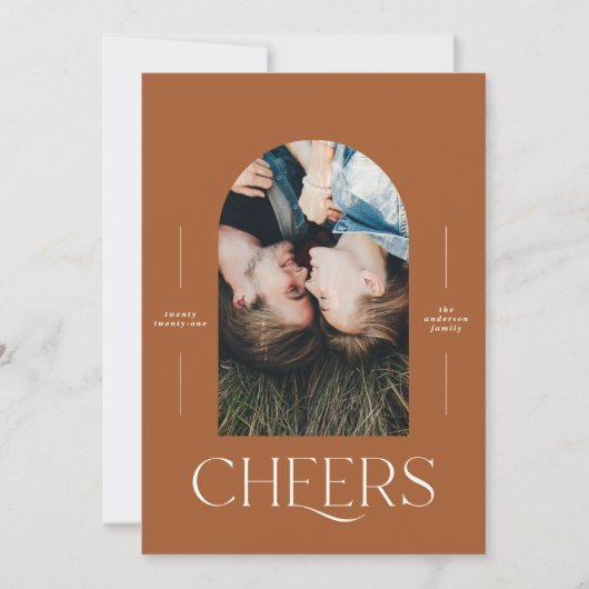 Moderne elegante 1 foto typografie rust kerst (Voorkant)