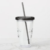 Moderne elegante 21e verjaardag acryl drinkbeker (Links)