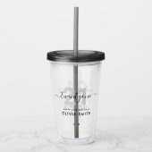 Moderne elegante 21e verjaardag acryl drinkbeker (Voorkant)