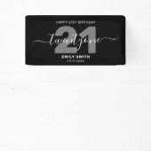 Moderne elegante 21e verjaardag spandoek (Insitu)