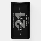 Moderne elegante 21e verjaardag spandoek (Verticaal)