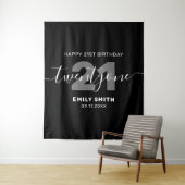 Moderne elegante 21e verjaardag wandkleed (In situ)