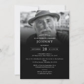 Moderne elegante 2-foto begrafenis / herdenking kaart (Voorkant)