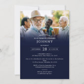 Moderne elegante 2-foto begrafenis / herdenkingsdi kaart (Voorkant)