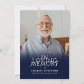 Moderne elegante 2-foto begrafenis / herdenkingsdi kaart (Achterkant)