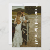 Moderne elegante 2-foto bruiloft elopement aankondiging (Voorkant)