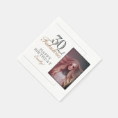 Moderne Elegante 30 en Fabulous 30th Verjaardag Fo Servet (Hoek)