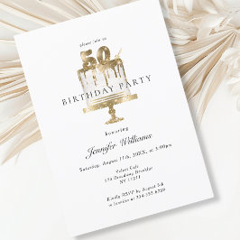 Moderne, elegante 50 jaar uitnodiging voor verjaar