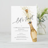 Moderne Elegante 50e bruiloft Jubileum uitnodiging (Staand voorkant)