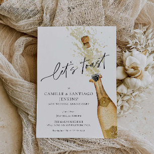 Moderne Elegante 50e bruiloft Jubileum uitnodiging