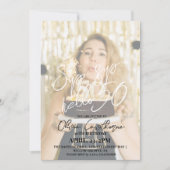 Moderne & elegante 50e foto verjaardag kaart (Voorkant)