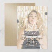 Moderne & elegante 50e foto verjaardag kaart (Voorkant / Achterkant)