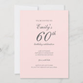 Moderne Elegante 60e Verjaardagsfeest Kaart (Voorkant)
