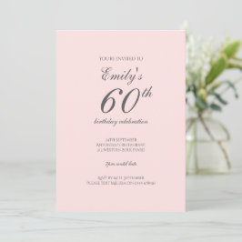 Moderne Elegante 60e Verjaardagsfeest Kaart