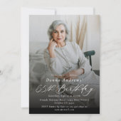 Moderne Elegante 65e Verjaardag Party Foto Kaart (Voorkant)