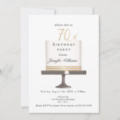 Moderne, elegante 70. verjaardagsuitnodiging kaart (Voorkant)
